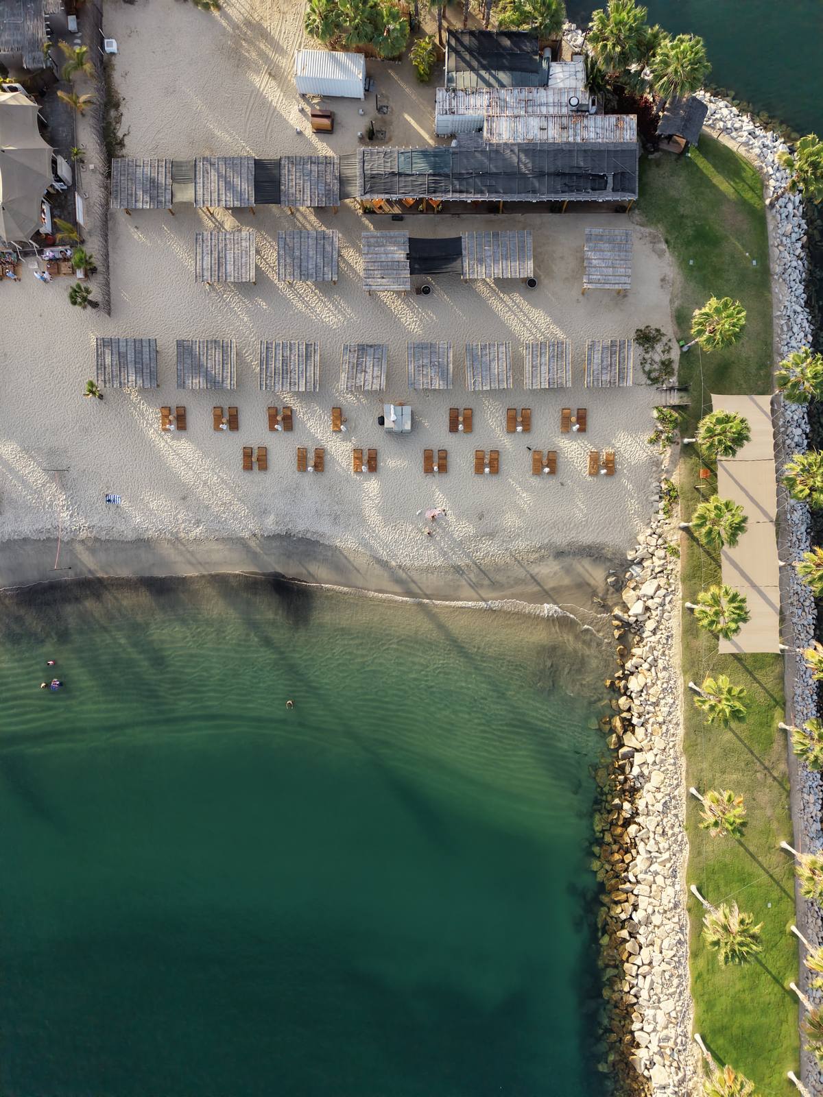 Private beach club aerial view