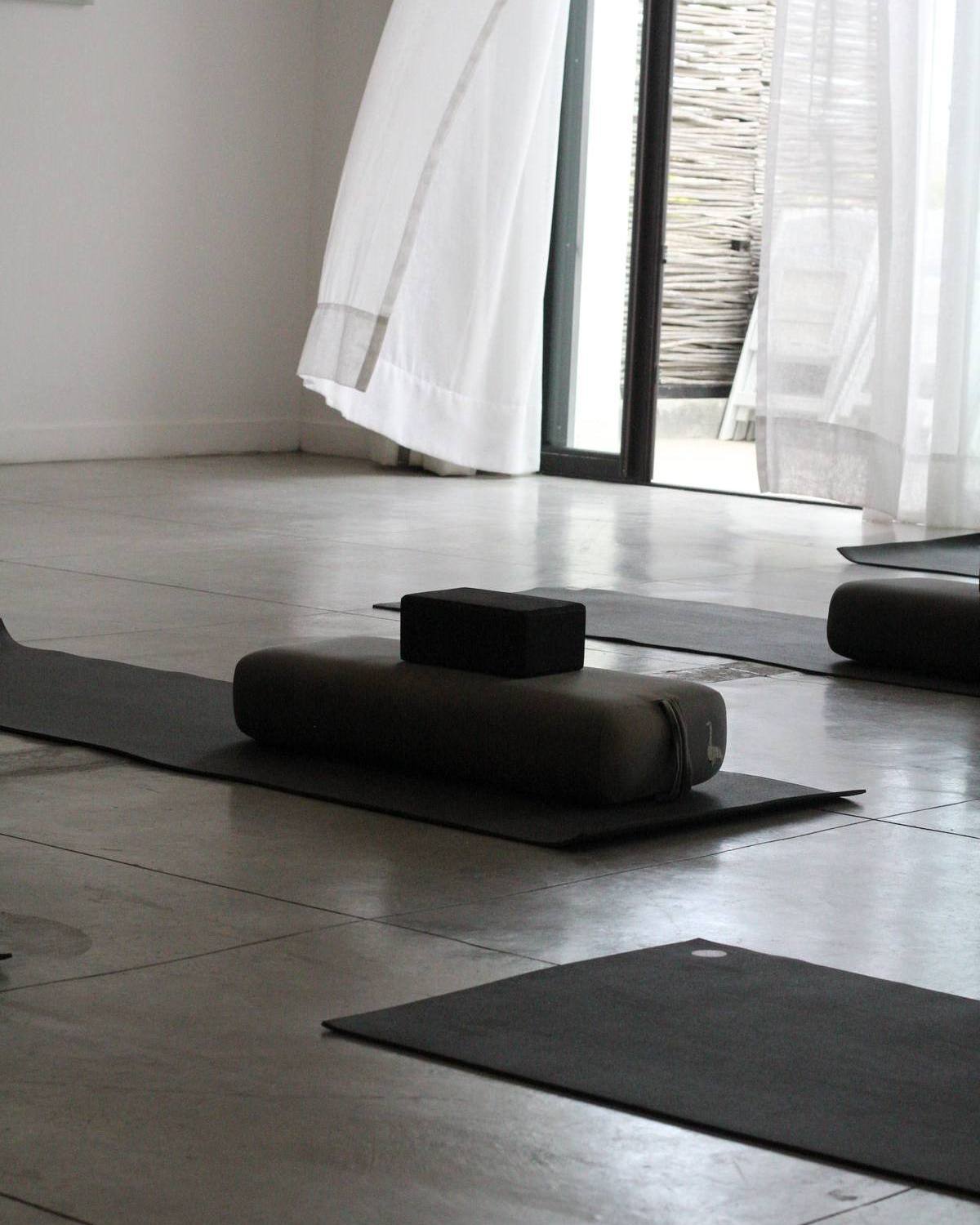 Yoga mats at retreat space