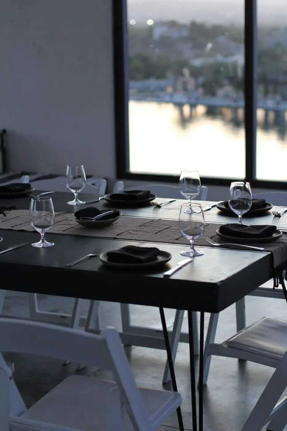 A table set for a shared meal