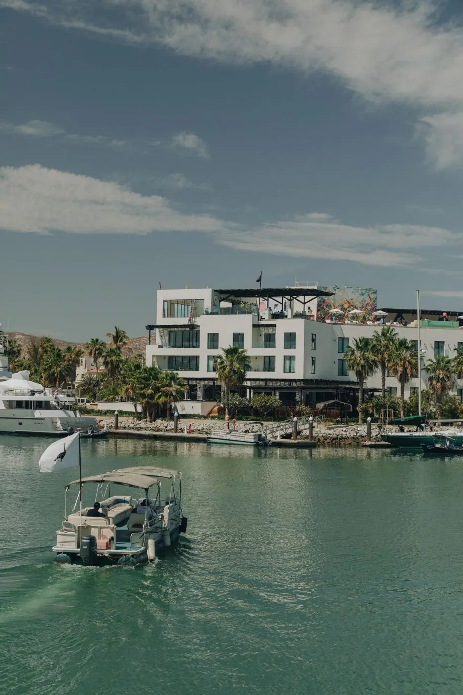 Hotel El Ganzo from the marina