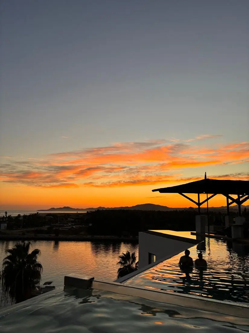 Sunset from the rooftop pool